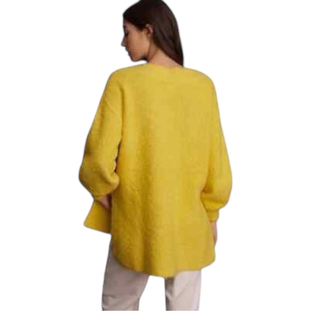 Anthropologie Pilcro V-Neck Teddy Sweater Oversized Relaxed Fit Tunic Medium - Picture 3 of 7